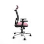 PIQUERAS Y CRESPO Silla de oficina Yunquera con mecanismo Sincro, Rosa y Negro