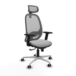 PIQUERAS Y CRESPO Silla de oficina Cilanco con mecanismo Sincro, Gris