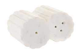 DKD Home Decor Salero Urban Blanco Negro Mármol Set de 2 4.5 x 4.5 x 8 cm