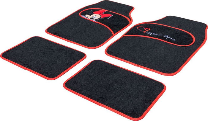 Set de Alfombrillas para Coche Minnie Mouse CZ10339 Negro/Rojo Set de Alfombrillas para Coche Minnie Mouse CZ10339 Negro/Rojo