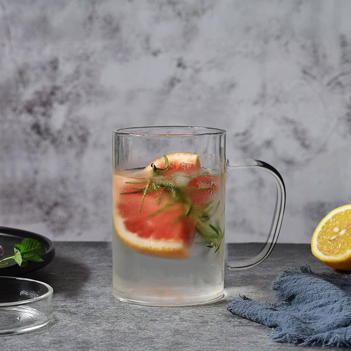 La Mediterranea Set-2 Tazas Boro Lisas 470 ml | Diámetro 8 cm, Altura 11 cm (18 Unidades)