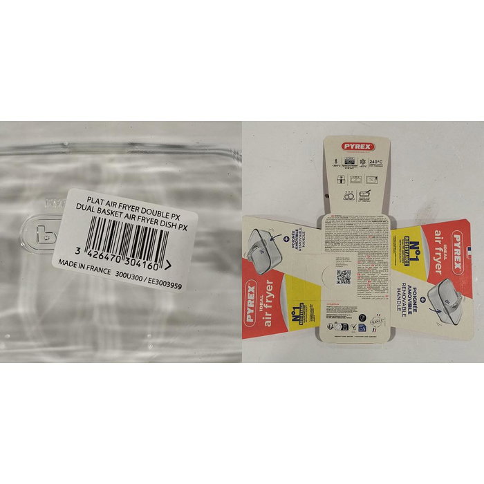 Pyrex® Fuente Rectangular de Vidrio de 1,5L con Tapa Extraíble