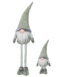 DKD Home Decor Figura Navidad Fantasia Gnomo Extensible Verde 87 cm Poliester