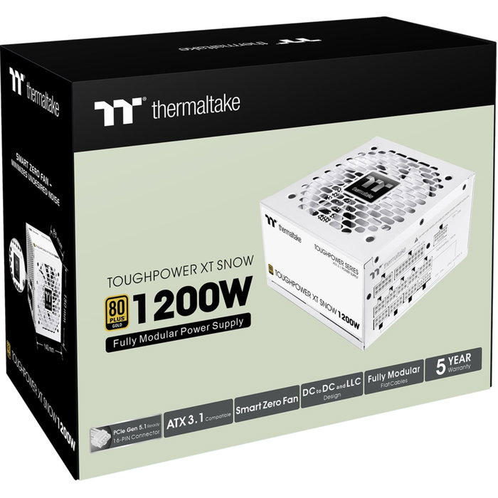 Thermaltake Toughpower XT Snow 1200W Blanco