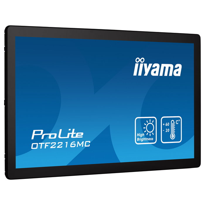 iiyama OTF2216MC-B1 Monitor Táctil Multi-Touch de 54.6 cm (21.5") Full HD 1920x1080 VA, 1100 cd/m², HDMI, DisplayPort, USB, Ethernet, Montaje VESA