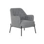 DKD Home Decor Sillón de Poliéster y Metal Gris