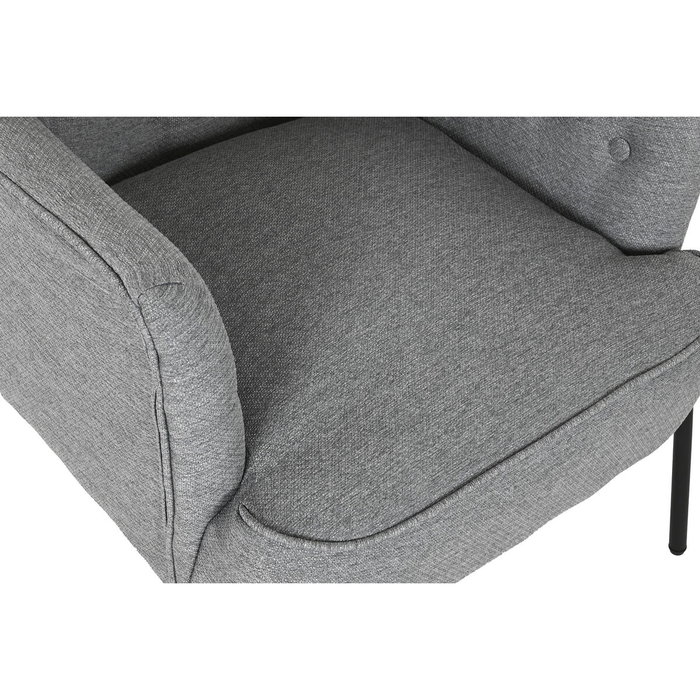 DKD Home Decor Sillón de Poliéster y Metal Gris DKD Home Decor Sillón de Poliéster y Metal Gris