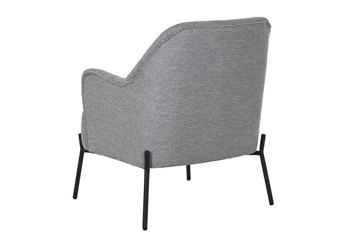 DKD Home Decor Sillón Scandi Gris Poliester Metal 73 x 79.5 x 65 cm