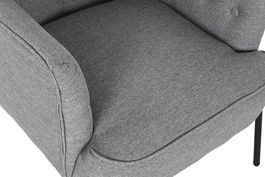 DKD Home Decor Sillón Scandi Gris Poliester Metal 73 x 79.5 x 65 cm