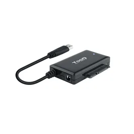 ADAPTADOR USB 3.0 USB-A A SATA PARA DISCOS DUROS 2.5"-3.5" NEGRO TOOQ