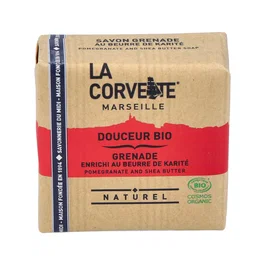 LA CORVETTE Jabon En Pastilla Granada Y Karite 100Gr. Bio Limpia Manos Y Cuerpo Piel Suave Perfumada Nutricion Intensa COSMOS ORGANIC