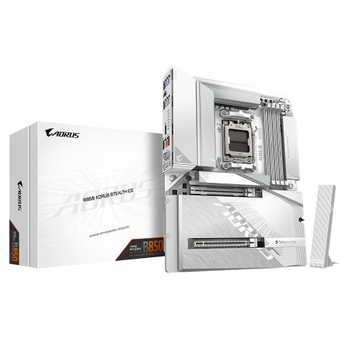 Gigabyte B850 Aorus Stealth Ice ATX Blanco Gigabyte B850 Aorus Stealth Ice ATX Blanco
