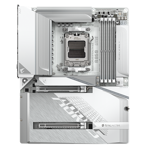 Gigabyte B850 Aorus Stealth Ice ATX Blanco Gigabyte B850 Aorus Stealth Ice ATX Blanco