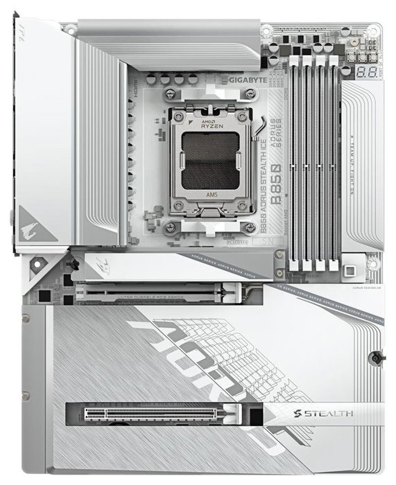Gigabyte B850 Aorus Stealth Ice ATX Blanco Gigabyte B850 Aorus Stealth Ice ATX Blanco