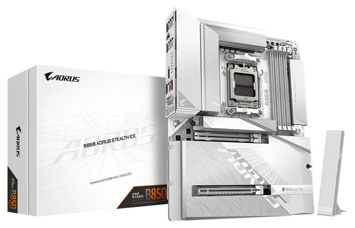 Gigabyte B850 Aorus Stealth Ice ATX Blanco Gigabyte B850 Aorus Stealth Ice ATX Blanco