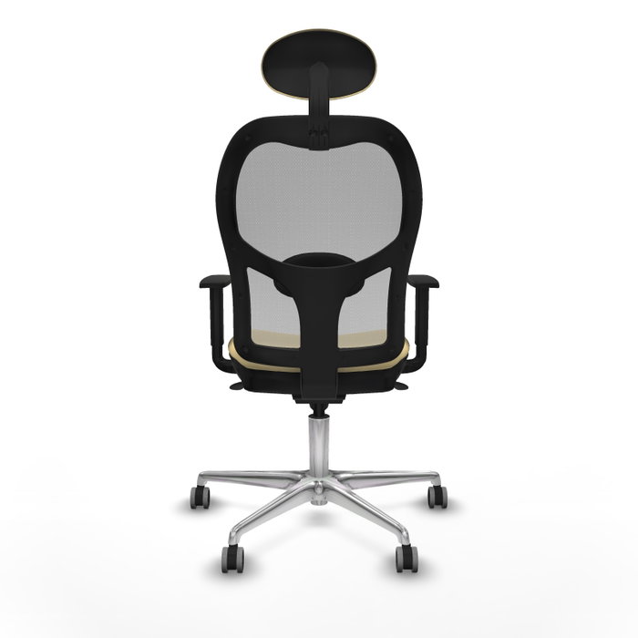 PIQUERAS Y CRESPO Silla de oficina Jorquera con mecanismo Sincro, crema y gris