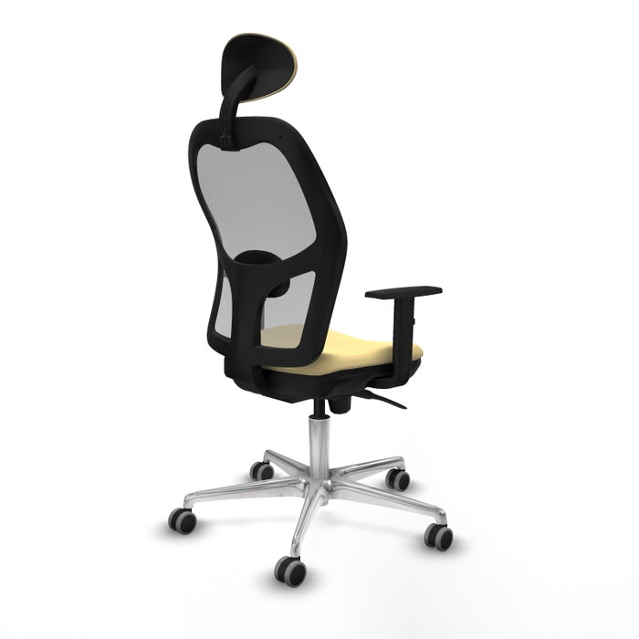 PIQUERAS Y CRESPO Silla de oficina Jorquera con mecanismo Sincro, crema y gris