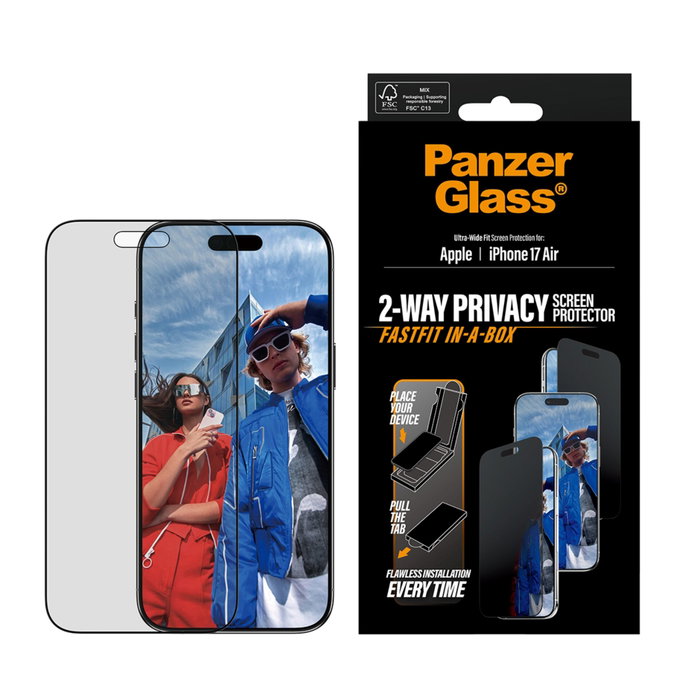 PanzerGlass Protector de Pantalla de Privacidad 2-Way para iPhone Air Ultra-Wide Fit PanzerGlass Protector de Pantalla de Privacidad 2-Way para iPhone Air Ultra-Wide Fit