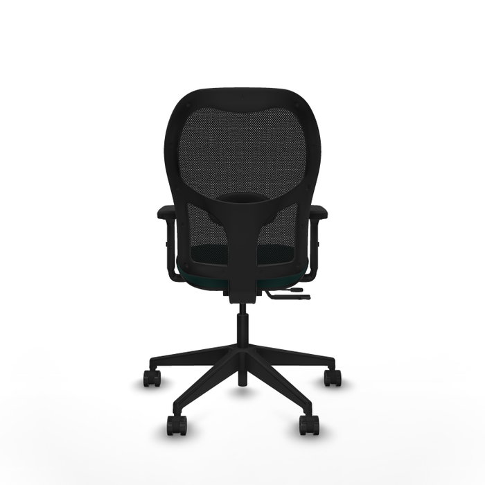 PIQUERAS Y CRESPO Silla de oficina Alocén con mecanismo traslack, malla negra y asiento verde botella PIQUERAS Y CRESPO Silla de oficina Alocén con mecanismo traslack, malla negra y asiento verde botella