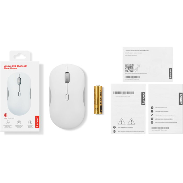 Lenovo 350 Mouse Silencioso Bluetooth Gris Nube Lenovo 350 Mouse Silencioso Bluetooth Gris Nube
