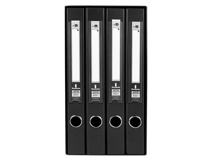 Liderpapel Módulo 4 Archivadores Folio 2 Anillas Mixtas 25mm Negro