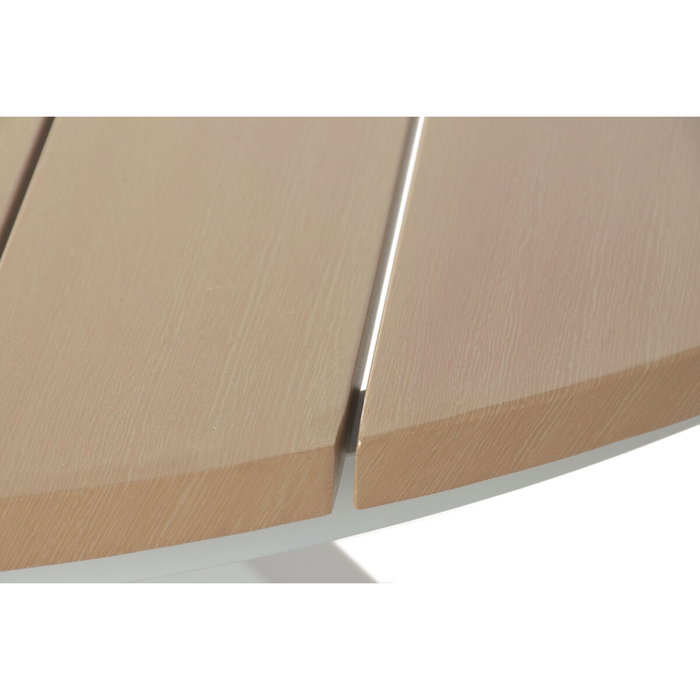 DKD Home Decor Mesa Redonda Comedor Terraza Y Jardin Blanco 140 x 75 x 140 cm