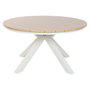 DKD Home Decor Mesa Redonda Comedor Terraza Y Jardin Blanco 140 x 75 x 140 cm