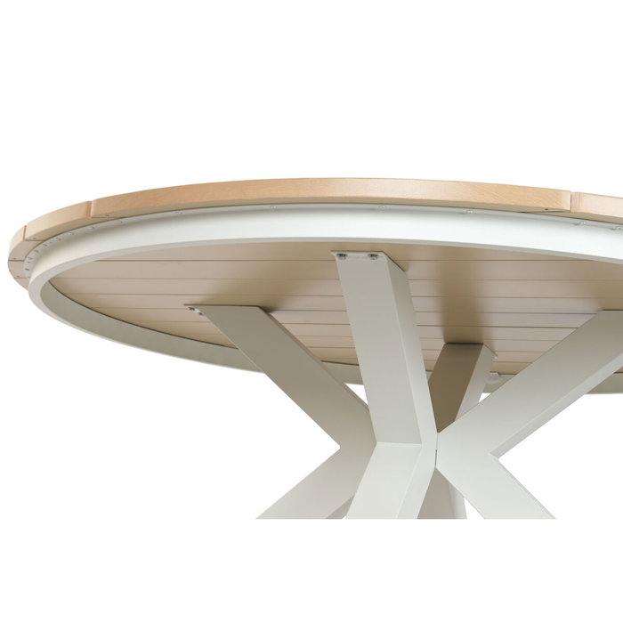 DKD Home Decor Mesa Redonda Comedor Terraza Y Jardin Blanco 140 x 75 x 140 cm
