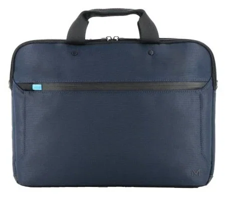 Mobilis 005039 Maletín para Portátil de 14 Pulgadas (35.6 cm) Azul - Impermeable, con Asa y Tirante para Hombro, Fabricado con Materiales Reciclados