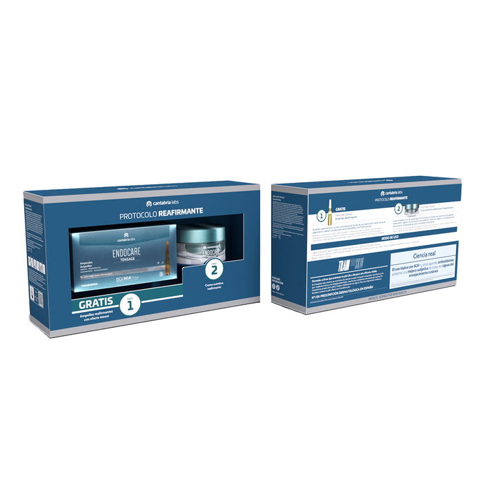 Endocare TENSAGE Protocolo Reafirmante Estuche 2pz Crema y Ampollas Antiedad Antiarrugas Lifting Facial
