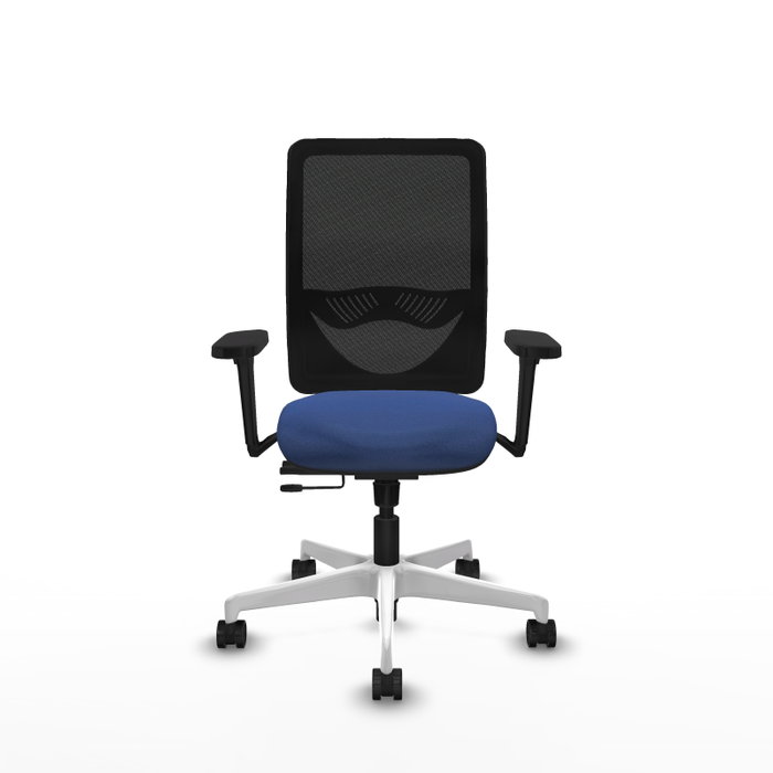PIQUERAS Y CRESPO Silla de oficina Zulema con mecanismo Sincro/Traslack, Azul marino y Negro