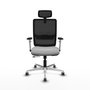PIQUERAS Y CRESPO Silla de oficina Haches con mecanismo Sincro/Traslack Gris y Negro