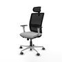 PIQUERAS Y CRESPO Silla de oficina Haches con mecanismo Sincro/Traslack Gris y Negro