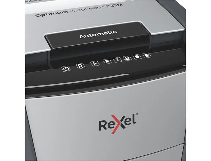 Rexel Optimum Auto+ 225M Destructora de Documentos de Microcorte, Capacidad 225 Hojas, Destruye Grapas y Clips