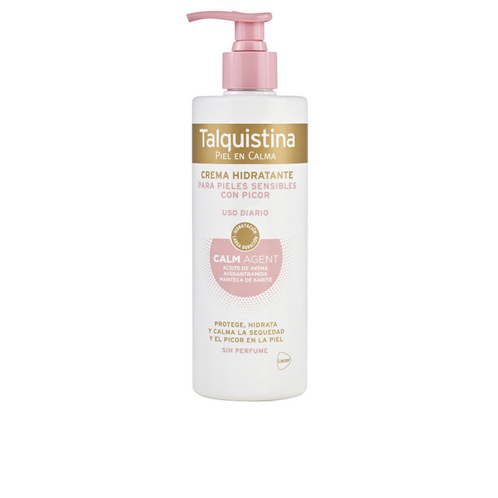 Talquistina Crema Hidratante Corporal 400 ml para Pieles Sensibles, Sin Fragancia