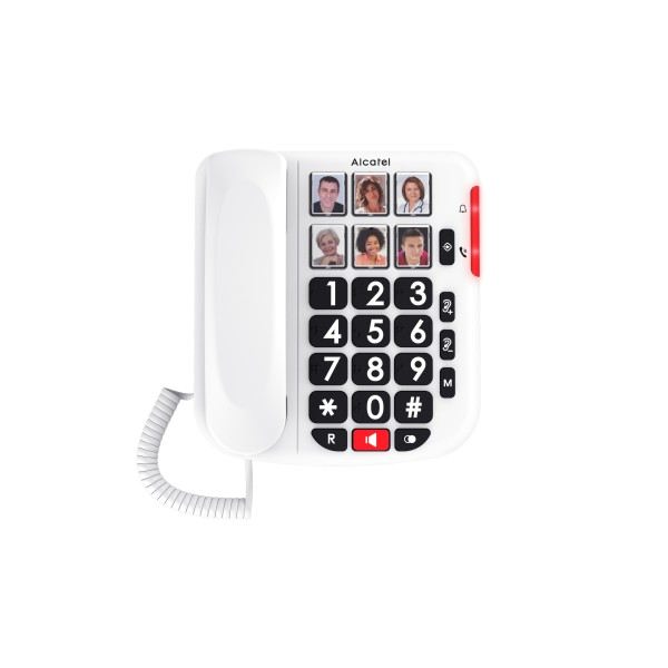 ALCATEL - Teléfono fijo supletorio con teclas grandes y altavoz para personas mayores, referencia TELEFONO SUPLETORIO ALCATEL TECLAS GRANDES