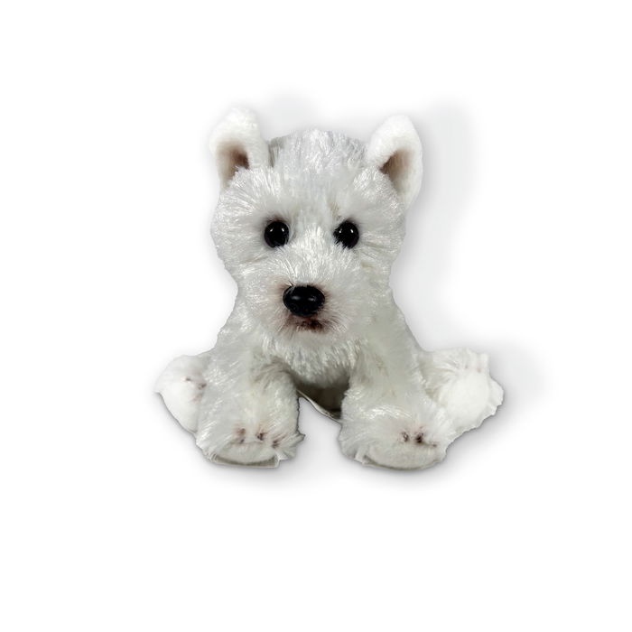 Deqube Peluche Westie Terrier Blanco Sentado 12Cm 939D00260