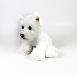 Deqube Peluche Westie Terrier Blanco Sentado 12Cm 939D00260