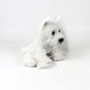 Deqube Peluche Westie Terrier Blanco Sentado 12Cm 939D00260