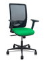PIQUERAS Y CRESPO Silla Zulema con Mecanismo Sincro, Respaldo de Malla Negra y Asiento Verde