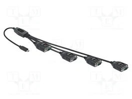 DeLOCK Adaptador USB Type-C™ a 4 x Serial RS-232 DB9 90495
