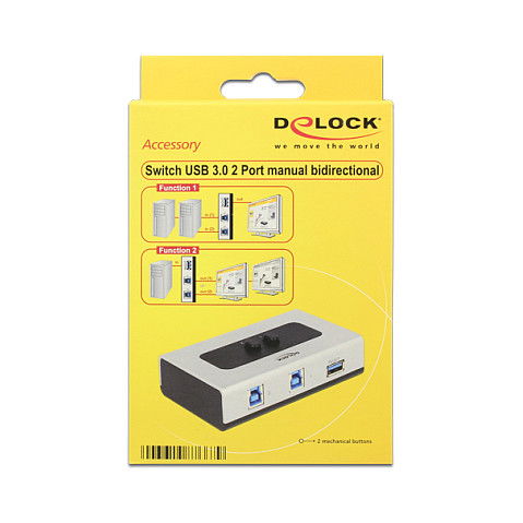 DELOCK Switch 2-port USB 3.0 manual bidireccional Delock 87667