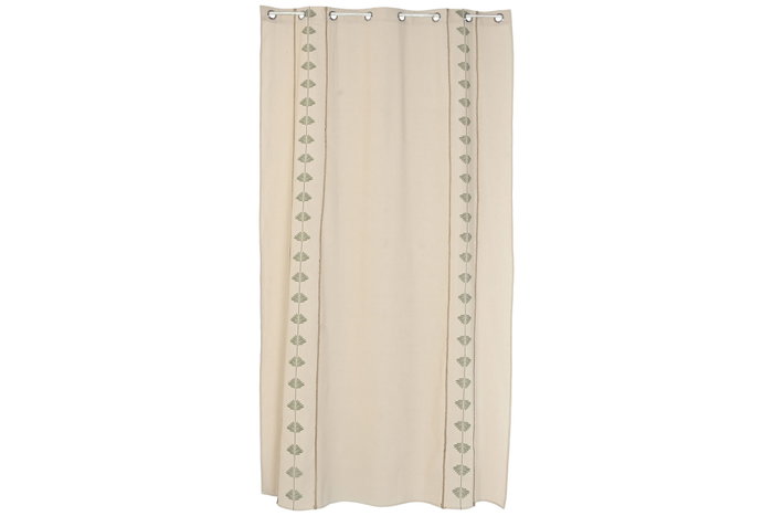 DKD Home Decor Cortina Nature23 Cottage Natural Verde 260 x 140 cm (2 Unidades)