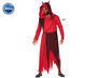 Disfraz Demonio Hombre Adulto Rojo M-L Halloween Polyester Túnica