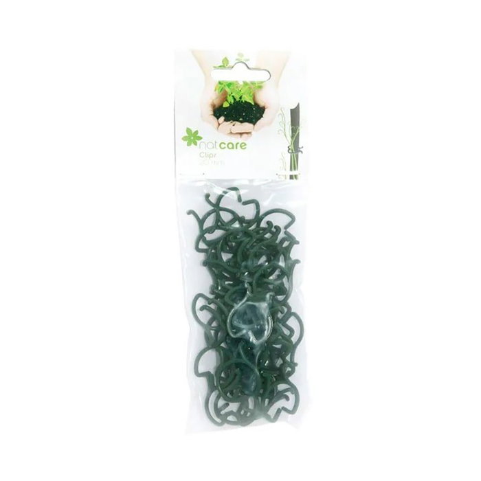 Biotop - Clips PVC doble anillo verde para entutorar árboles pequeños, fijar tallos y ramas a tutores, 4 x 2.7 cm, blister con 20 unidades