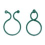 Biotop - Clips PVC doble anillo verde para entutorar árboles pequeños, fijar tallos y ramas a tutores, 4 x 2.7 cm, blister con 20 unidades