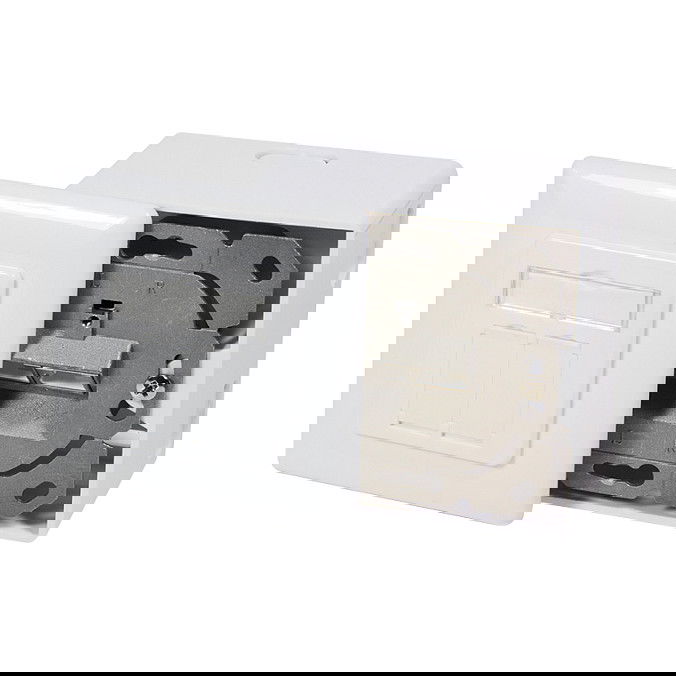 LogiLink Auf- und Unterputzdose vollgeschirmt CAT 6, RAL 9003