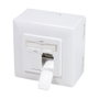 LogiLink NP0039A Toma de red CAT6 doble RJ45 blindada blanca