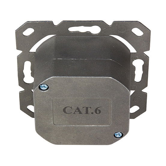 LogiLink Auf- und Unterputzdose vollgeschirmt CAT 6, RAL 9003