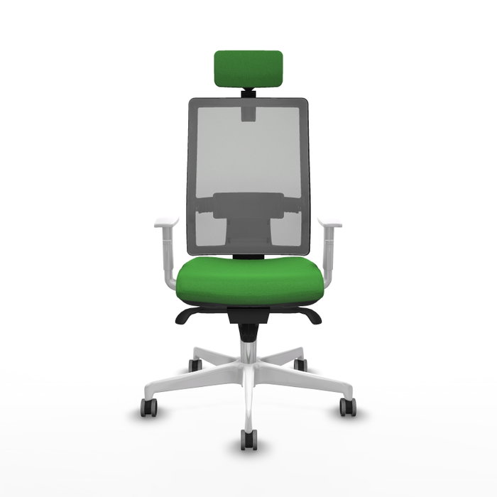 PIQUERAS Y CRESPO Silla de oficina Horna con mecanismo Sincro, Tela Verde y Malla Gris PIQUERAS Y CRESPO Silla de oficina Horna con mecanismo Sincro, Tela Verde y Malla Gris